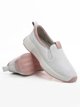 06-YG108-2 WHITE/PINK Туфли летние женские (натуральная кожа)