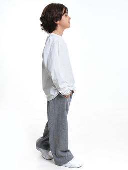 Брюки для мальчика 22-2079 т.серый меланж