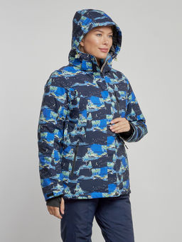 Горнолыжная куртка женская зимняя темно-синего цвета 3320TS - Mtforce фото 2