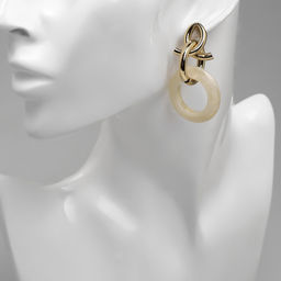 Серьги ассорти Круг узел, цвет золото