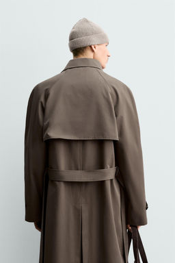 TRENCH WATER REPELLENT MANTECO® ORIGINS / Marr?n / Topo - Zara фото 3