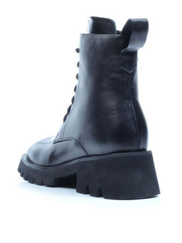 01-CG34-1 BLACK Ботинки демисезонные женские (натуральная кожа, байка)
