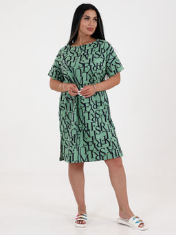 Т-5115 ТУНИКА ЖЕНСКАЯ (Буквы на зеленом) - А-дина фото 2