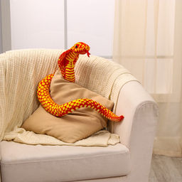 Мягкая игрушка Змея. Кобра, 80 см, цвет оранжевый - Simaland фото 5