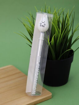 Ручка с магнитной насадкой "Chill kitten", white