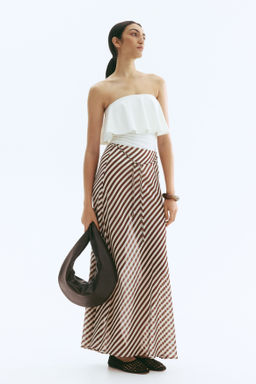Top interlock con escote bandeau de volante - H&m фото 8