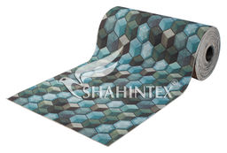 Коврик-дорожка SHAHINTEX DIGITAL PRINT (16) Куб 100х1000 сине-зеленый  фото 2