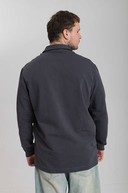 Толстовка-поло М125098с серый - Елена фото 5