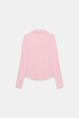 CAMISA FLUIDA MANGA LARGA / Rosa - Zara фото 6
