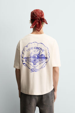 WASHED PRINT T-SHIRT - Zara фото 3