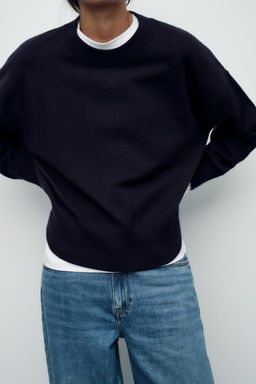 BASIC PLAIN KNIT SWEATSHIRT - Zara фото 19