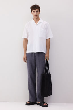 Pantal?n de lino Regular Fit - H&m фото 6