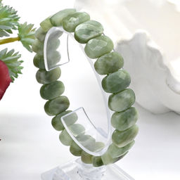 Браслет граненый 14*7мм из нефрита байкальского - Радуга камня фото 3