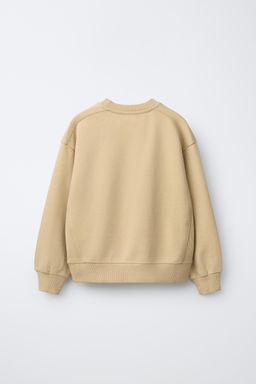 SUDADERA GARMENT DYE ETIQUETA / Beige