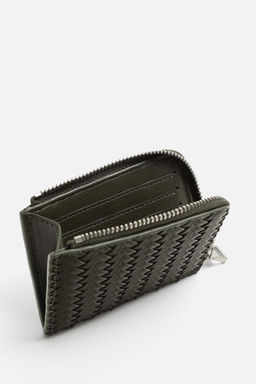 BRAIDED ZIP-UP CARD HOLDER - Zara фото 8