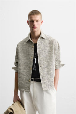 CONTRAST TEXTURED OVERSHIRT - Zara фото 2