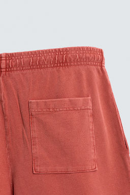 BERMUDA RELAXED FIT ALGOD?N - LINO / Rayas marrones - Zara фото 11