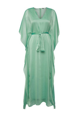 TRENDYOLMILLA Mint V Yaka Sifon Dokuma Maxi S?k Abiye Elbise TPRSS25AE00044  фото 6