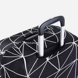 Чехол TEXTURA на чемодан на колёсах, 28" (L), с принтом, чёрный