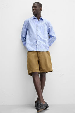 TEXTURED REGULAR FIT BERMUDA SHORTS - Zara фото 6