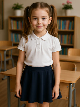 Юбка детская темно-синяя 454 (122, 64)