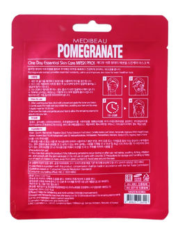 MEDIBEAU Маска тканевая для лица с экстрактом граната / One Day Essential Skin Care Mask Pack Pomegrate, 20 мл
