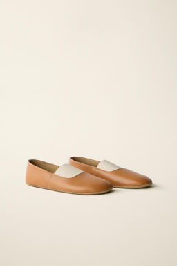 BAILARINA PIEL CREATED BY CARAMEL LONDON X ZARA / Marr?n  фото 3