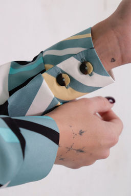 Платье-рубашка с английским воротником принт - Martichelli фото 383