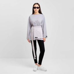 Юбка баска женская MIST, размер 46-48 (L-XL), серая