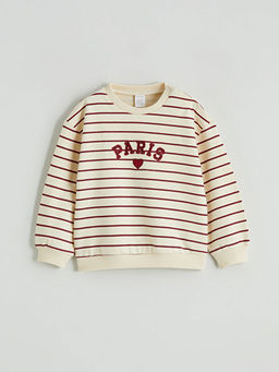 Bisiklet Yaka Nak??l? K?z Bebek Sweatshirt