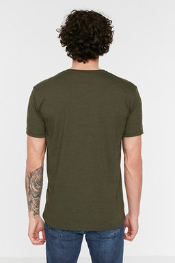 Haki Regular/Normal Kesim K_sa Kollu T-Shirt TMNSS22TS0271 - Trendyolmilla фото 2