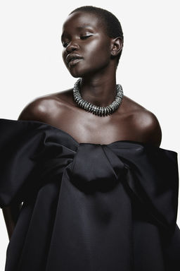 Minivestido de saten con lazo - H&m фото 3