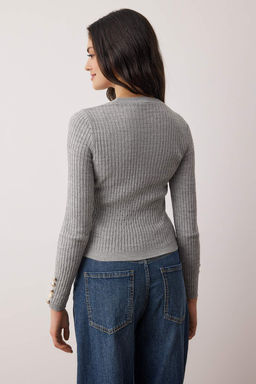 Siyah-Tas Bisiklet Yaka Sac Orgu Ikili Paket Triko Kazak TWOAW26KZ00188 - Trendyolmilla фото 17