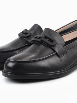 03-DEB4-1 BLACK Лоферы женские (натуральная кожа)