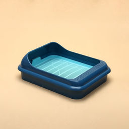 Туалет «Верный Друг» для кошек, с решёткой, 45×36×15 см, синий