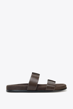 DOUBLE STRAP LEATHER SANDALS - Zara фото 8