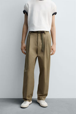 LIMITED EDITION RELAXED FIT PLEATED TROUSERS - Zara фото 2