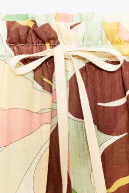 ZW COLLECTION RAMIE FLORAL PRINT TROUSERS - Zara фото 10