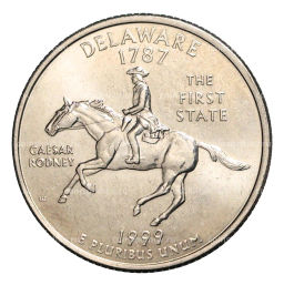 25 центов (1/4 доллара) 1999 года D США Штаты и территории  Делавер