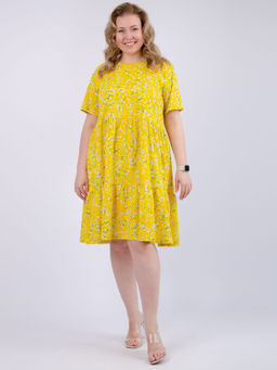 Платье "Касадея" жёлтое, трикотаж