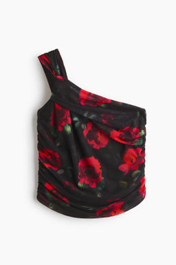 Top de un hombro con detalle enlazado