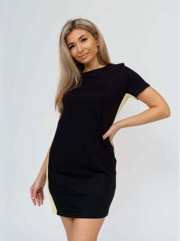 Платье женское, цвет черный желтый