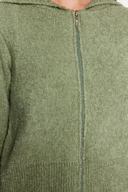 TRENDYOLMILLA Ekru Crop Kapusonlu Buklet Triko H?rka TWOAW24HI00370  фото 11