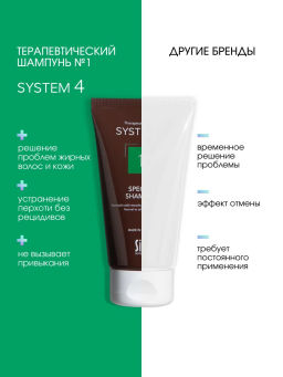 System 4 Терапевтический шампунь №1, 75 мл - Sim sensitive фото 7