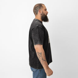 Футболка мужская MIST «Город» из вареного хлопка, черный, р-р M