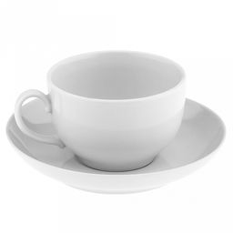 Чашка чайная фарфоровая "Любимые игрушки" 210мл, д8,5см, h6см, форма "Янтарь", с блюдцем д14см (Россия)