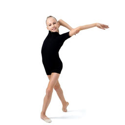 Купальник гимнастический Grace Dance, с шортами, с коротким рукавом, р. 28, цвет чёрный  фото 6