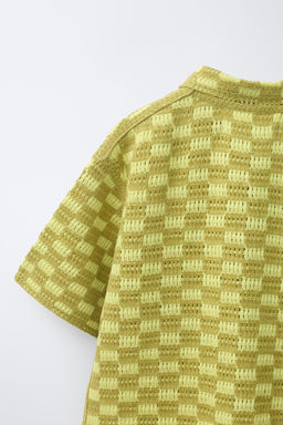 CAMISA CROCHET CUADRO DAMERO / Pistacho - Zara фото 5