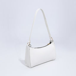 Сумка-багет на молнии, цвет белый - Simaland фото 2