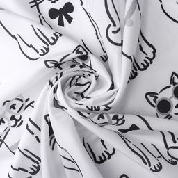 Штора для ванны Доляна Cats, 180×180 см, полиэстер, белая